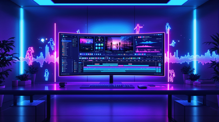 Google Veo 3 AI video generator interface in a modern creative workspace