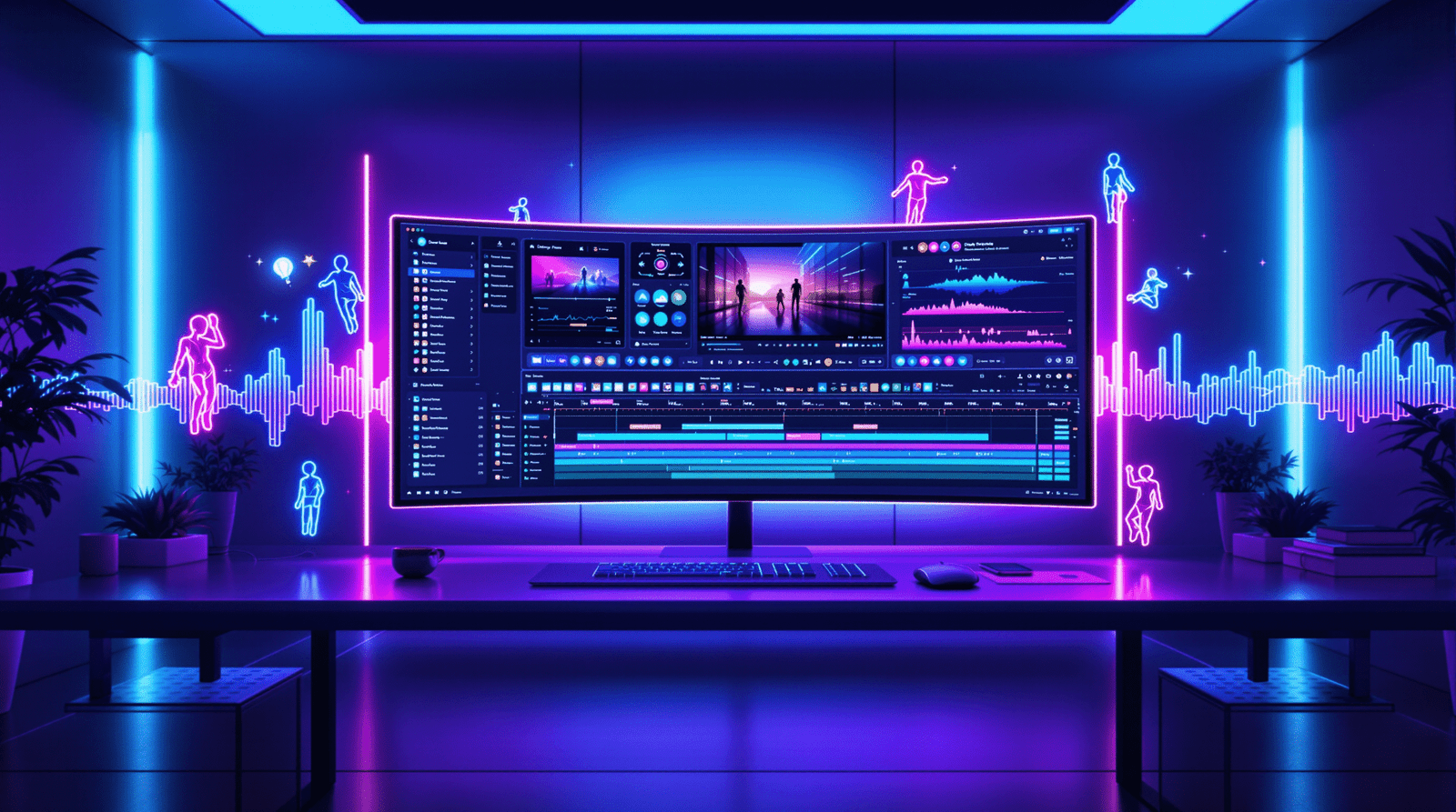 Google Veo 3 AI video generator interface in a modern creative workspace