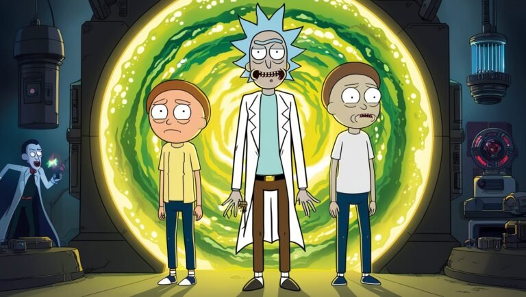 Rick and Morty Season 8 premiere portal with Summer and Morty