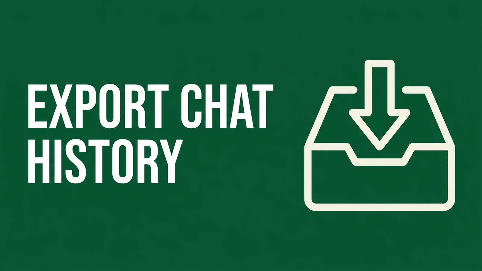 How to Export and Archive Your AI Chat History
