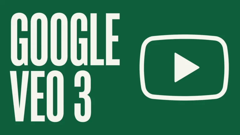 Title card reading GOOGLE VEO 3 beside a play triangle in a rounded frame