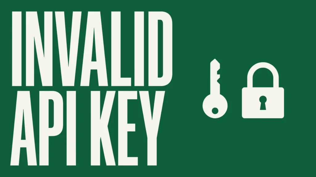 Title card reading INVALID API KEY beside a key and a padlock sitting apart