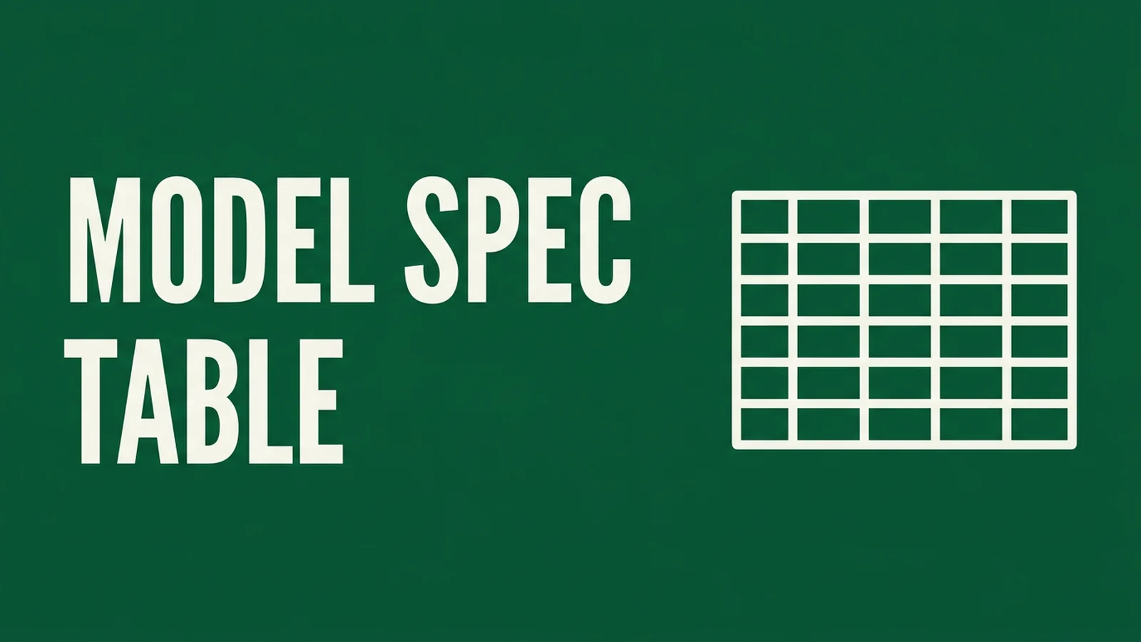 LLM model comparison table