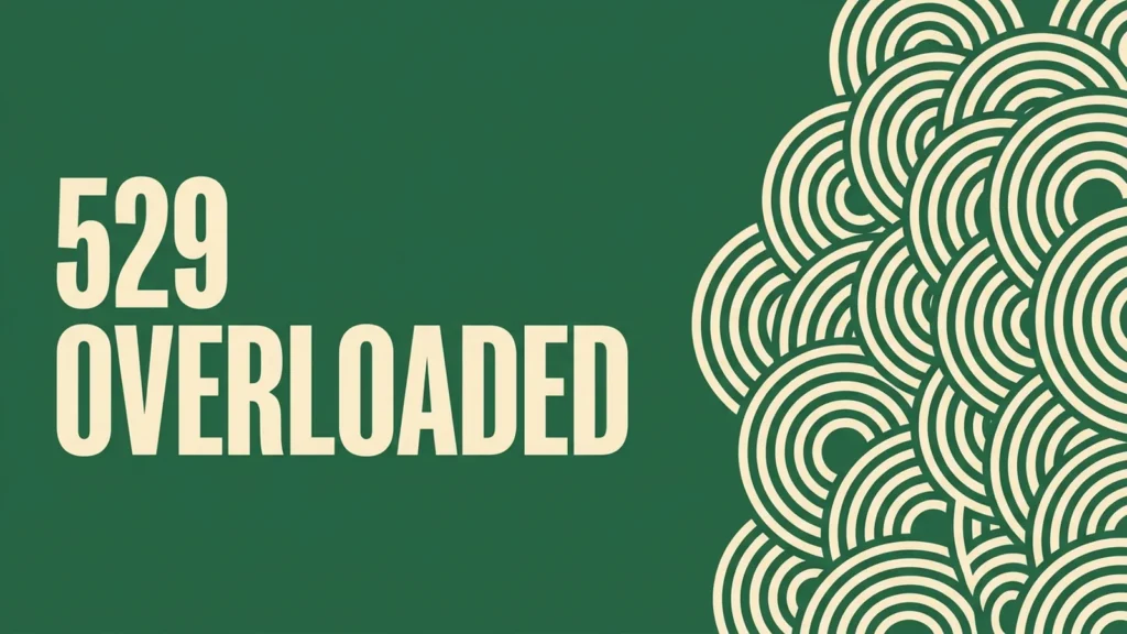 Title card reading 529 OVERLOADED beside dense concentric arcs crowding together
